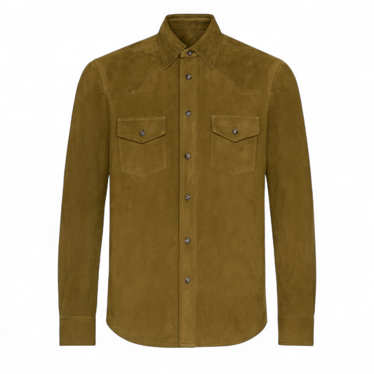 Desert Sage Suede Shirt Jacket