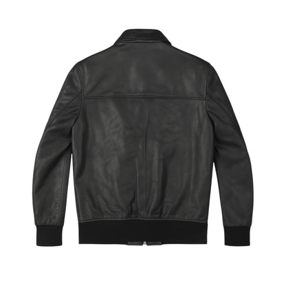 Aviator Bomber Leather Jacket