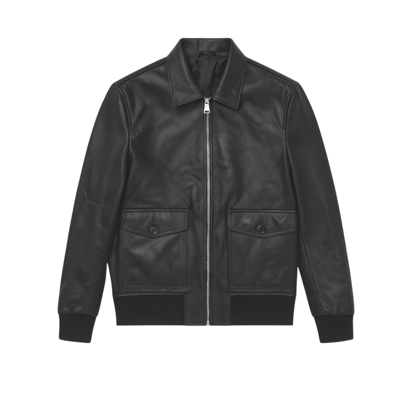 Aviator Bomber Leather Jacket