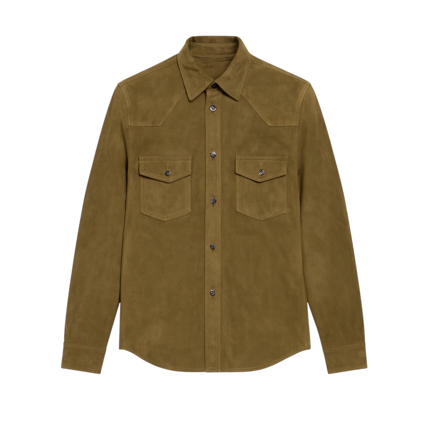 Sage Suede Shirt Jacket